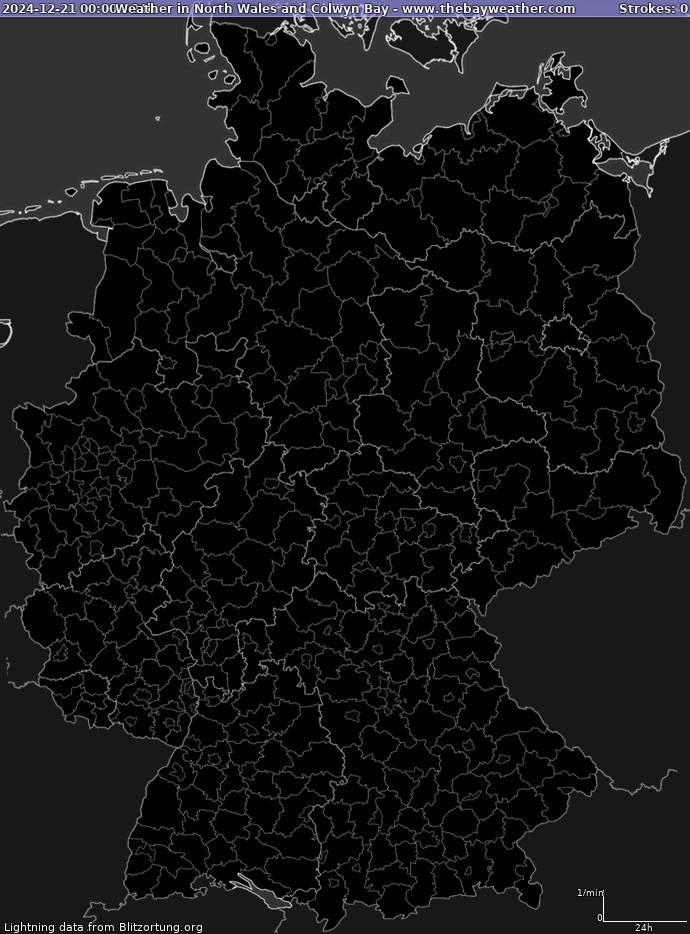 Lightning map Germany 2024-12-21